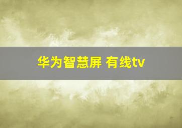 华为智慧屏 有线tv